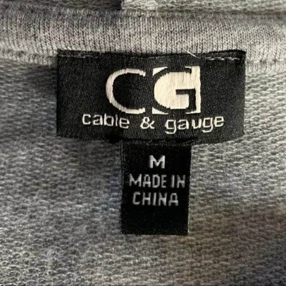 Cable & Gauge Hooded Grey Top size M - Picture 5 of 5